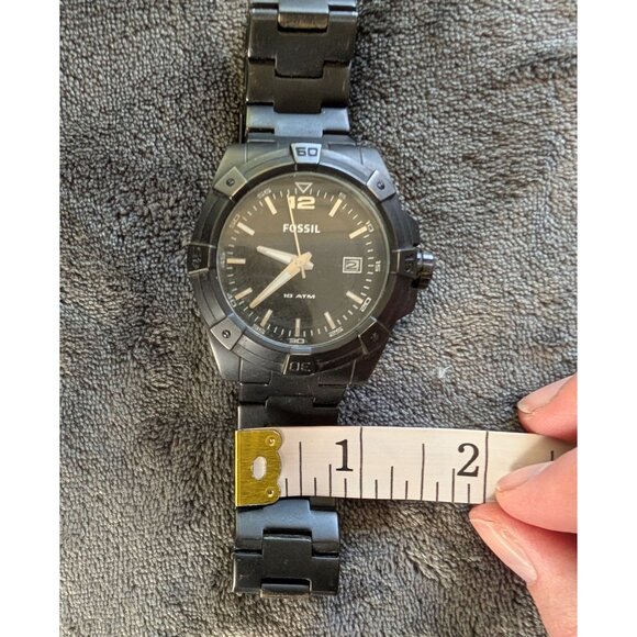 Mens Fossil AM 4234 Black Stainless Steel Water Resistant Watch Needs Battery - Picture 9 of 10